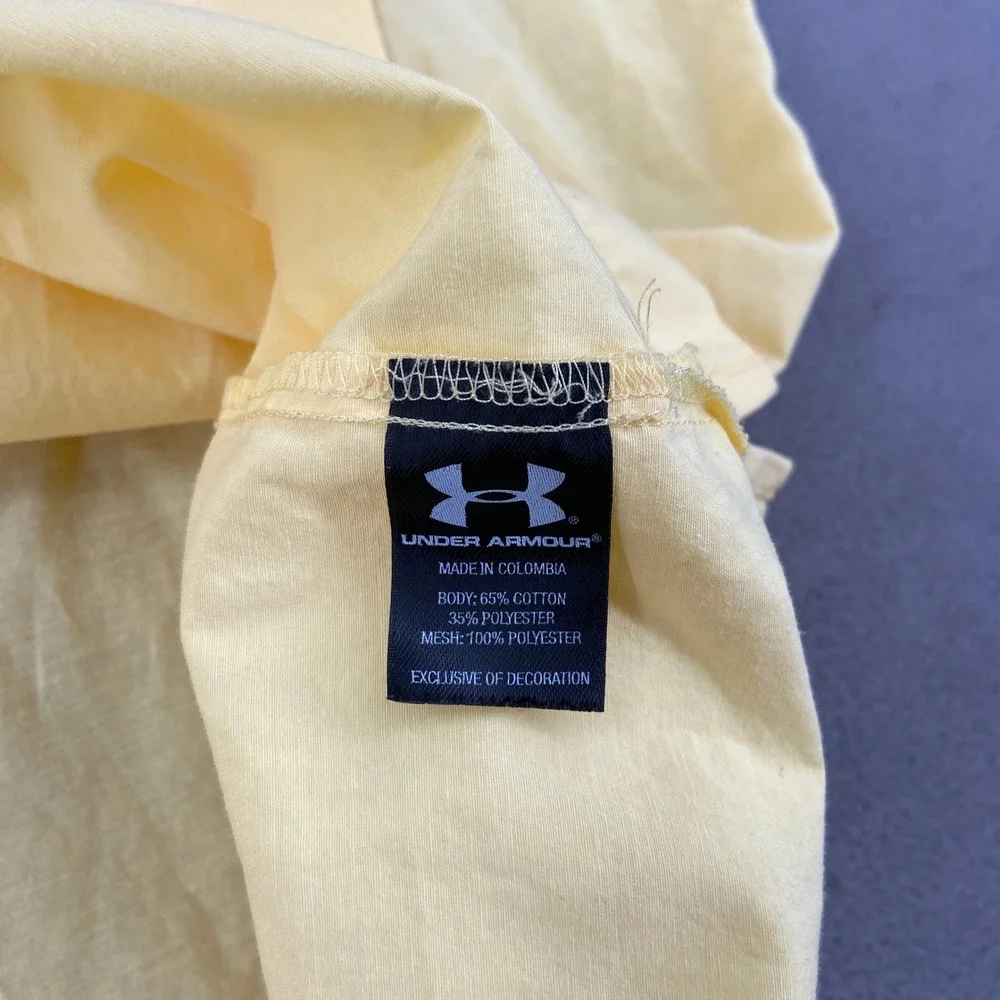 Under Armour Mens XXL Yellow AllSeasonGear Long‎ Sleeve Fishing Shirt Ventilated